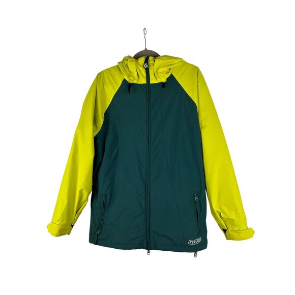 Volcom Industrial Mens S Thermonite 10,000MM Let It Storm Dark Green Snow Jacket - Picture 6 of 16